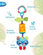 Playgro Jucarie carucior sau scaun auto 0 luni+ Cheeky Chime Rocky Racoon