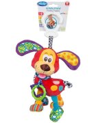 Playgro Jucarie carucior sau scaun auto cu inele pentru dentitie Activity Friend Pooky Puppy