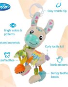 Playgro Jucarie carucior sau scaun auto cu inele pentru dentitie Sensory Friend Lupe Llama