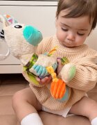 Playgro Jucarie carucior sau scaun auto cu inele pentru dentitie Sensory Friend Lupe Llama