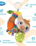 Playgro Jucarie carucior sau scaun auto cu inele pentru dentitie Sensory Friend Salo Sloth