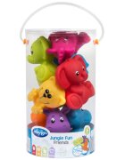 Playgro Set 8 jucarii de baie 6 luni+ Animalute Jungle Fun Friends