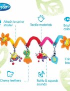 Playgro Spirala cu jucarii pentru carucior scoica auto si patut Amazing Garden Twirly Whirly 33 cm