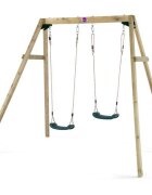 Plum Leagan din lemn pentru 2 copii Double Swing Set