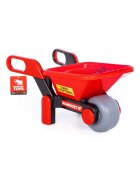 POLESIE Set de joaca pentru copii Roaba Rosie cu 3 unelte si casca constructor