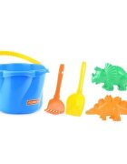 POLESIE Set jucarii de nisip cu 5 piese Curly medium bucket Blue Color
