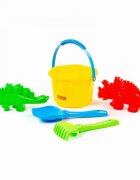 POLESIE Set jucarii de nisip cu 5 piese Curly medium bucket Yellow