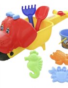 POLESIE Set roaba si forme pentru nisip Puppy Red