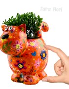 Pomme Pidou Decoratiune ceramica masca ghiveci pisicuta Dorothy 17 cm