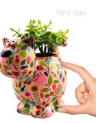 Pomme Pidou Decoratiune ceramica masca ghiveci pisicuta Dorothy 17 cm