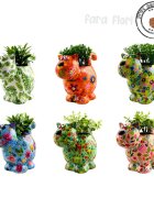 Pomme Pidou Decoratiune ceramica masca ghiveci pisicuta Dorothy 17 cm
