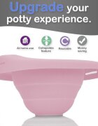 Potette Plus Liner reutilizabil din silicon pentru olita portabila 2 in 1 roz