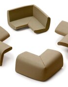 Prince Lionheart Set Protectii din Spuma Moale pentru colturi Maro