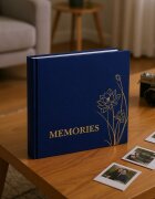 Procart Album foto 500 fotografii format 10x15 buzunare stocare model floral albastru