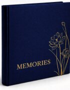 Procart Album foto 500 fotografii format 10x15 buzunare stocare model floral albastru