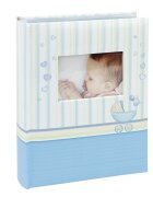 Procart Album foto baby chart book personalizabil 300 fotografii 10x15 cm spatiu notite pagini cartonate culoare albastru