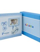 Procart Album foto baby milo personalizabil 200 poze format 10x15 cm cutie culoare albastru
