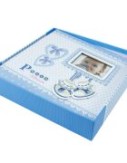 Procart Album foto baby milo personalizabil 200 poze format 10x15 cm cutie culoare albastru