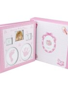 Procart Album foto baby personalizabil 200 poze 10x15 amprente bebelus cutie culoare roz
