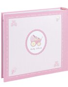 Procart Album foto baby personalizabil 200 poze 10x15 amprente bebelus cutie culoare roz