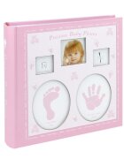 Procart Album foto baby personalizabil 200 poze 10x15 amprente bebelus cutie culoare roz