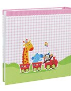 Procart Album foto baby train personalizabil 50 file tip carte 200 poze format 10x15 culoare roz