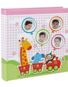 Procart Album foto baby train personalizabil 50 file tip carte 200 poze format 10x15 culoare roz