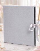 Procart Album foto premium velvet 500 poze 10x15 cm catifea gri file negre inchidere panglica satinata