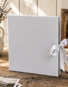 Procart Album foto premium velvet 500 poze 10x15 cm catifea gri file negre inchidere panglica satinata