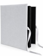 Procart Album foto premium velvet 500 poze 10x15 cm catifea gri file negre inchidere panglica satinata