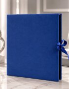 Procart Album foto velvet luxury 500 poze 10x15 cm catifea albastra si panglica satinata design exclusiv