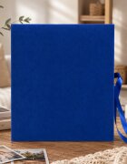 Procart Album foto velvet luxury 500 poze 10x15 cm catifea albastra si panglica satinata design exclusiv