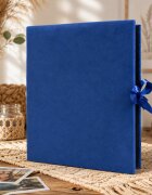 Procart Album foto velvet luxury 500 poze 10x15 cm catifea albastra si panglica satinata design exclusiv
