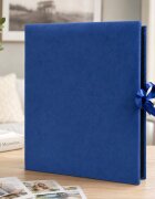 Procart Album foto velvet luxury 500 poze 10x15 cm catifea albastra si panglica satinata design exclusiv