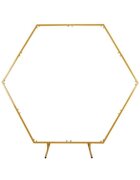Procart Arcada decor evenimente forma hexagonala cadru metal diametru 2 m aurie
