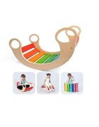 Procart Balansoar rocker din lemn placa de echilibru multifunctional multicolor