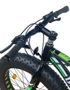 Procart Bicicleta fat bike 26 inch cadru 17 inch schimbator shimano 21 viteze frane pe disc negruverde