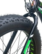 Procart Bicicleta fat bike 26 inch cadru 17 inch schimbator shimano 21 viteze frane pe disc negruverde