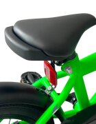Procart Bicicleta pentru copii Verde 14 inch roti ajutatoare detasabile cadru otel 21.5 cm manere cauciucate ghidonsa reglabile