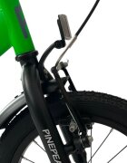 Procart Bicicleta pentru copii Verde 14 inch roti ajutatoare detasabile cadru otel 21.5 cm manere cauciucate ghidonsa reglabile