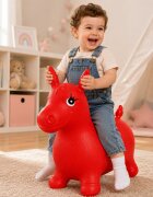 Procart Calut gonflabil rosu pentru copii jucarie saltareata din cauciuc 58x26x52 cm