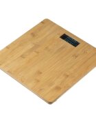 Procart Cantar corporal digital 180 kg afisaj lcd aspect bambus 28x28 cm