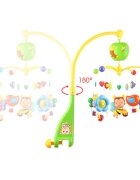 Procart Carusel muzical pentru patut rotativ timer 3 moduri muzicale figurine albinute multicolor