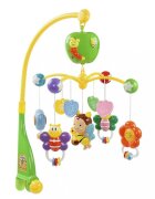 Procart Carusel muzical pentru patut rotativ timer 3 moduri muzicale figurine albinute multicolor