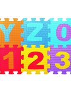 Procart Covor spuma eva tip puzzle cu cifre si litere 3.2 m2 36 piese 30x30 cm grosime 0.9 cm