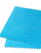 Procart Covoras puzzle pufos 61.5x61.5x1.7 cm spuma eva set 2 piese culoare dark blue