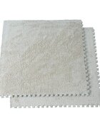 Procart Covoras puzzle pufos 61.5x61.5x1.7 cm spuma eva set 2 piese culoare light coffee