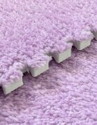 Procart Covoras puzzle pufos 61.5x61.5x1.7 cm spuma eva set 2 piese culoare light purple