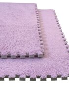 Procart Covoras puzzle pufos 61.5x61.5x1.7 cm spuma eva set 2 piese culoare light purple