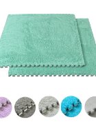 Procart Covoras puzzle pufos 61.5x61.5x1.7 cm spuma eva set 2 piese culoare mint green